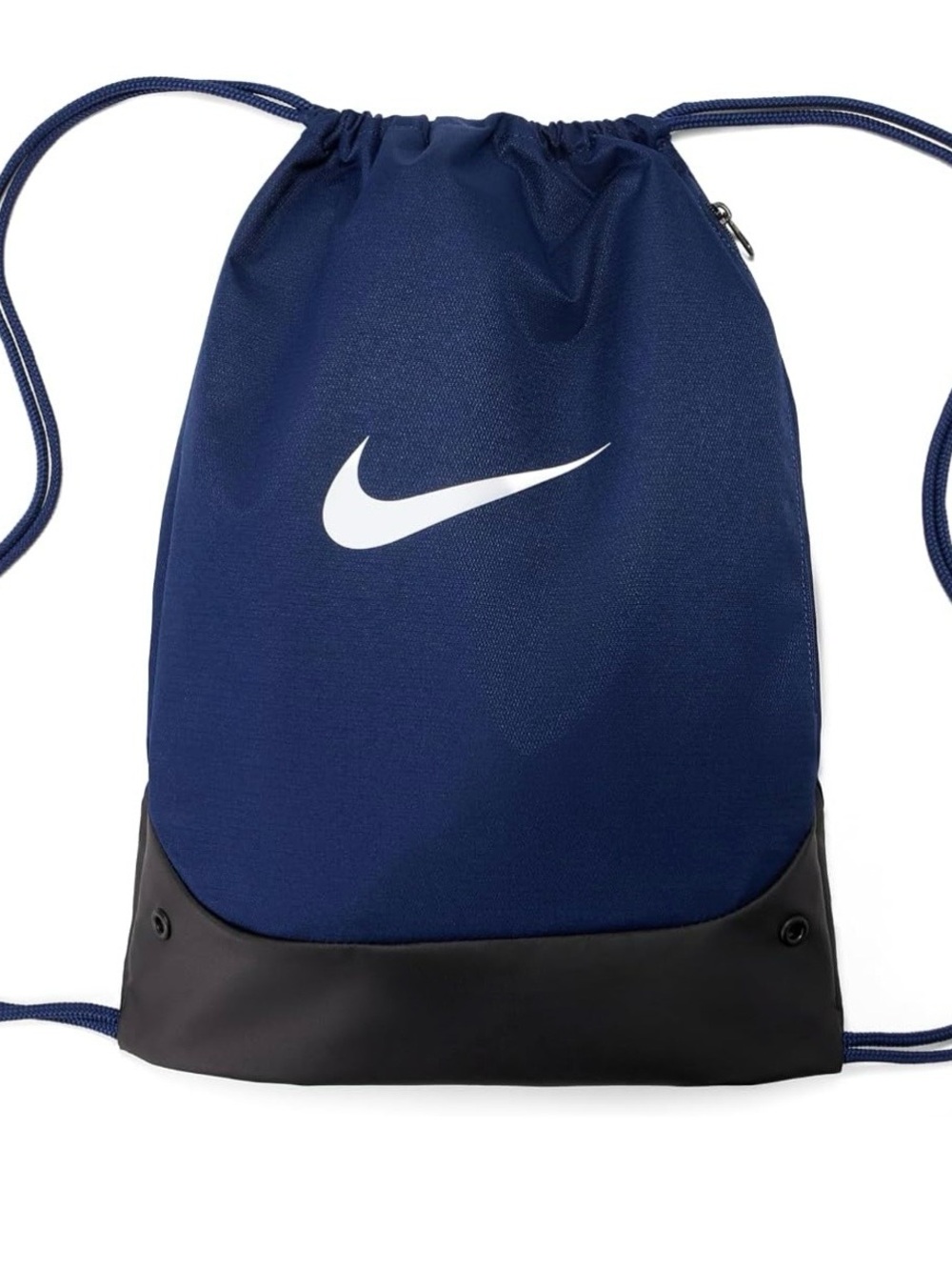 Nike Navy and Black Drawstring Backpack with White Swoosh
